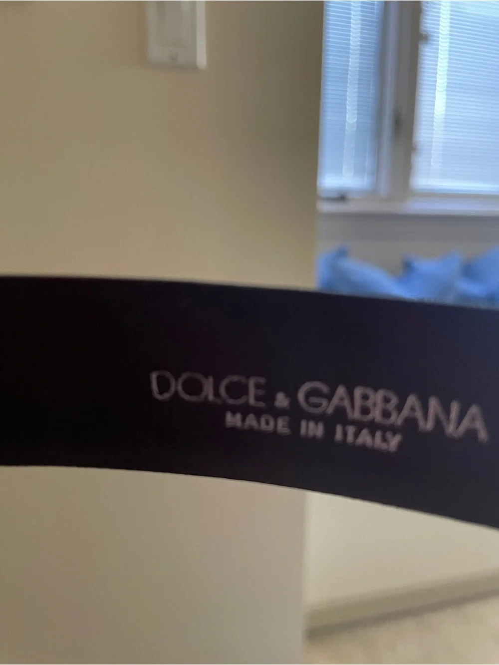 Dolce & Gabbana Black Belt with Silver DG Logo Buckle